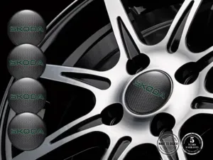 Skoda Gewölbte Plaketten Logo Stilvolle Radsticker